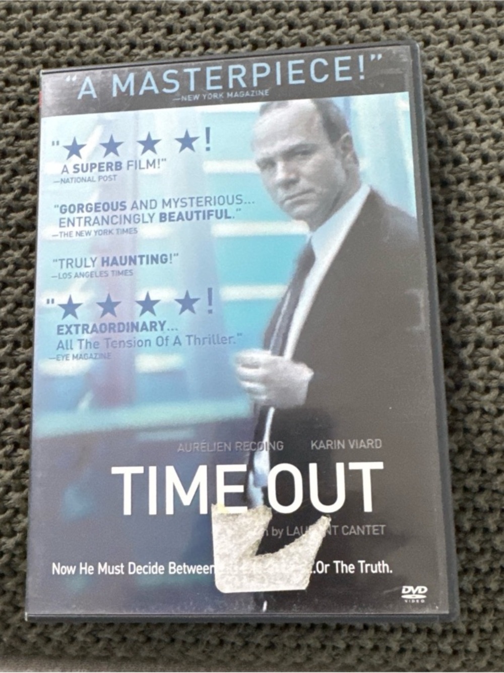 TIME OUT (DVD) — Drama Thriller in Blue & Black